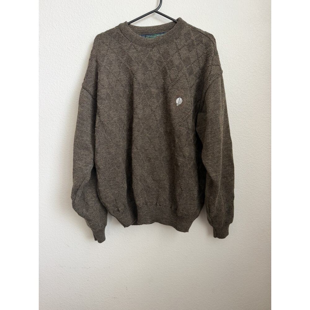 Vintage Oscar Jacobson Wind Stopper Golf Wool Sweater / Wind Breaker sweater Lrg